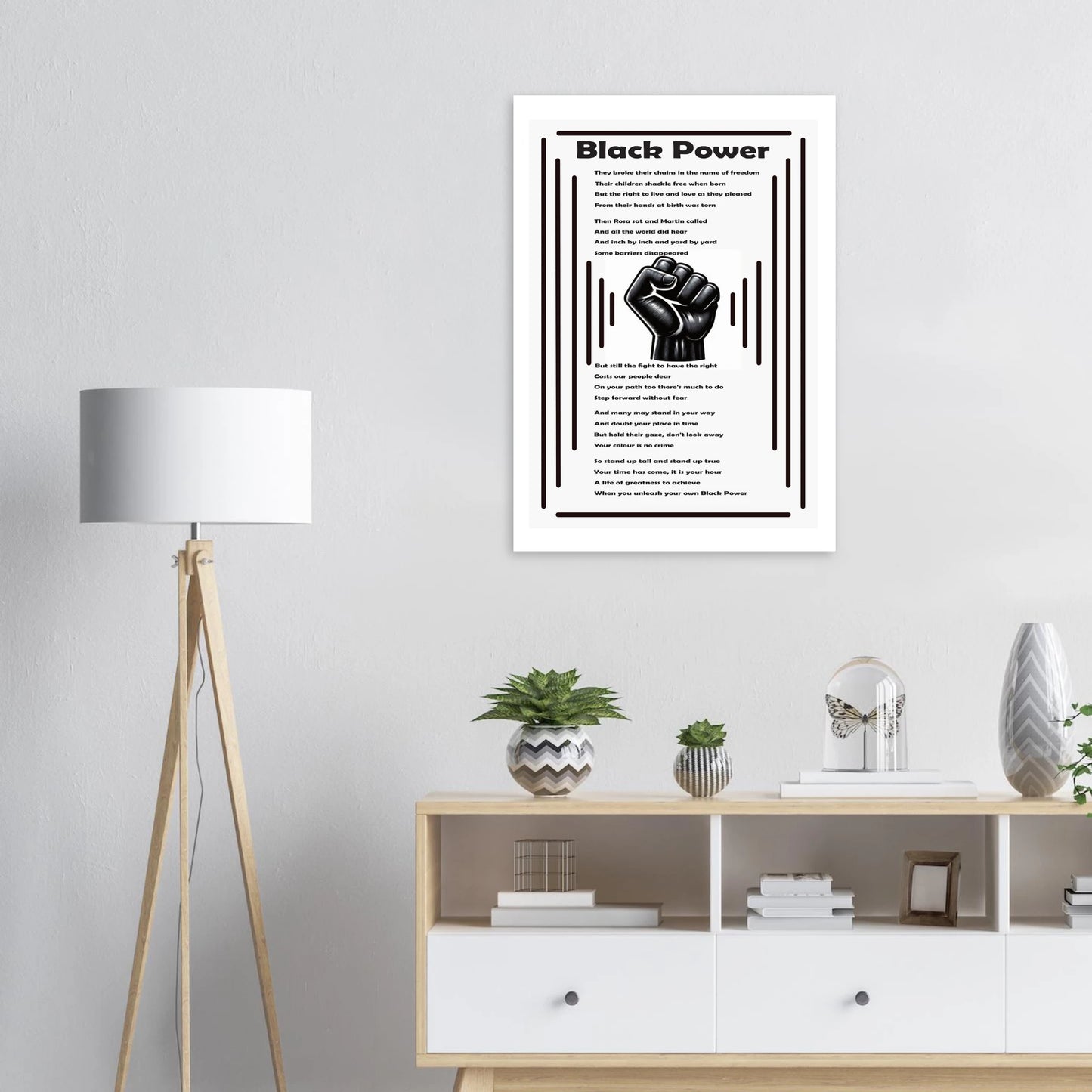 Wall mounted wall art print