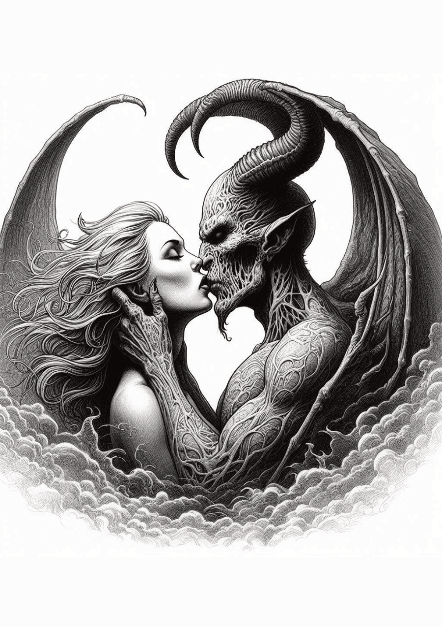 Unframed forbidden love wall art