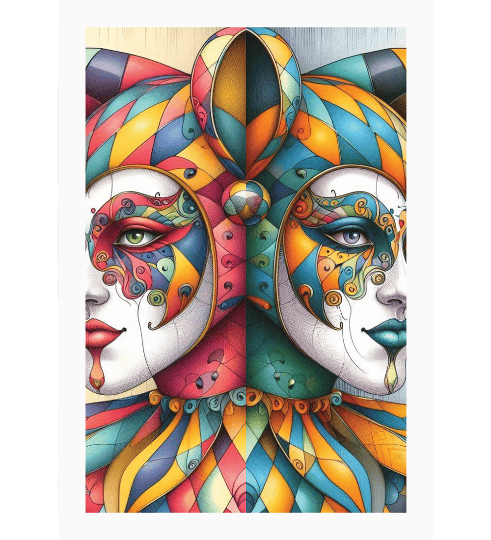 unframed harlequin art print