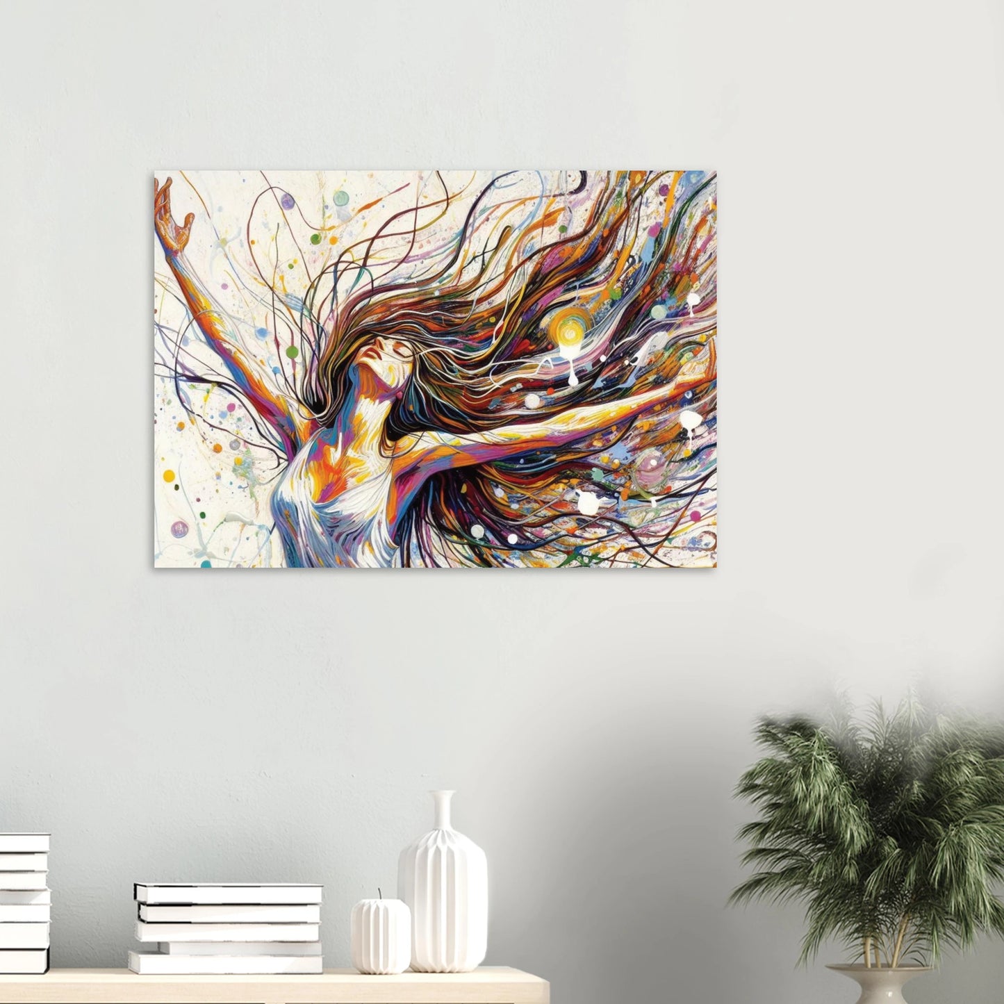 Wall mounted unframed wall art