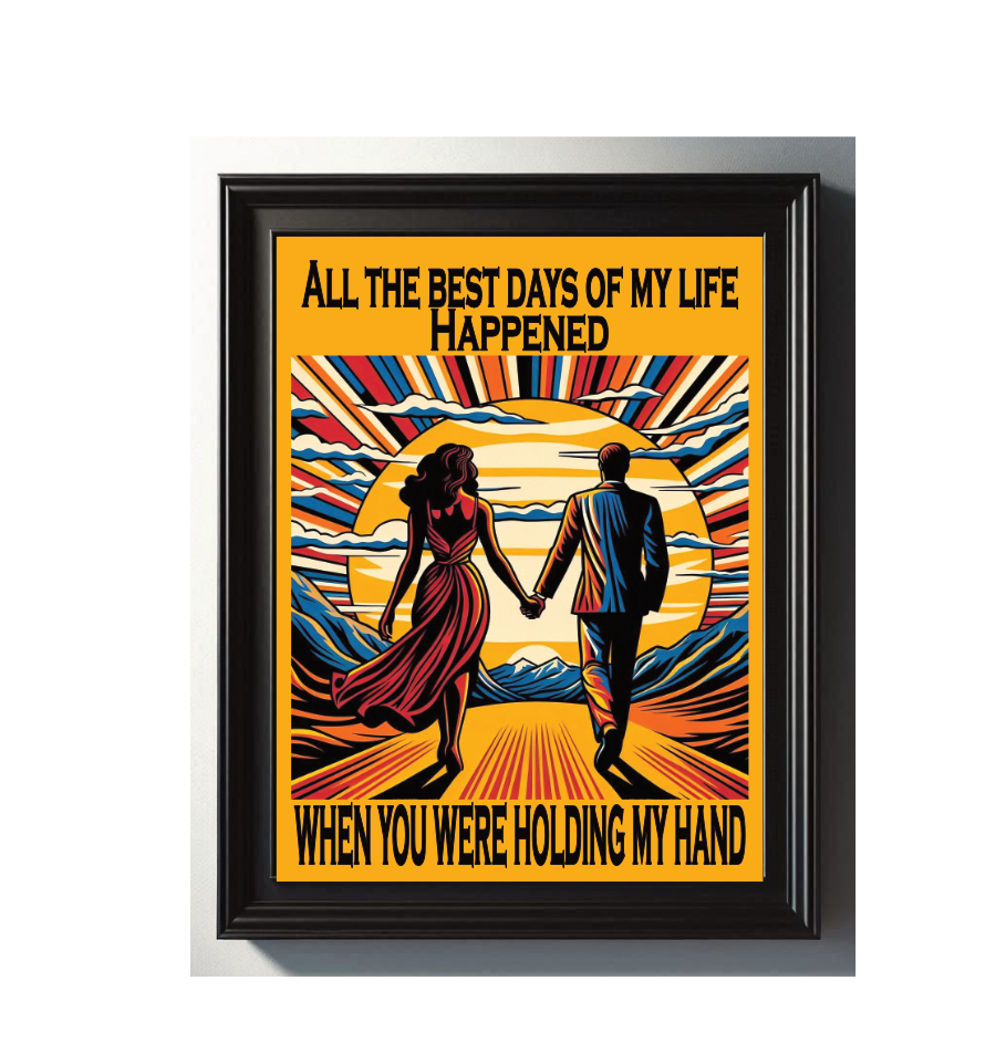 Framed true love wall art print