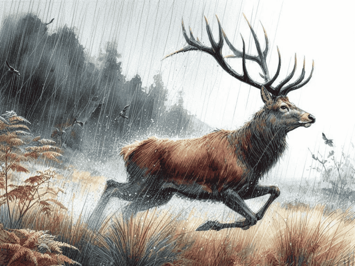 Unframed wild stag art print
