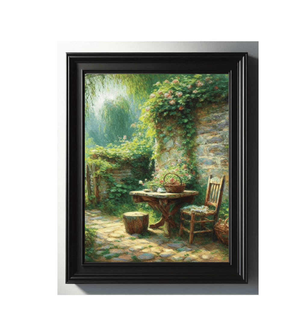 Rustic garden wall art print
