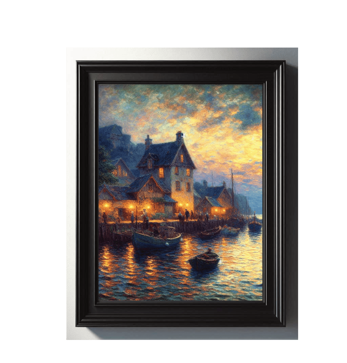 River at dusk wall art print
