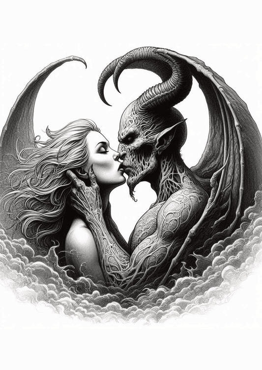 Unframed forbidden love wall art