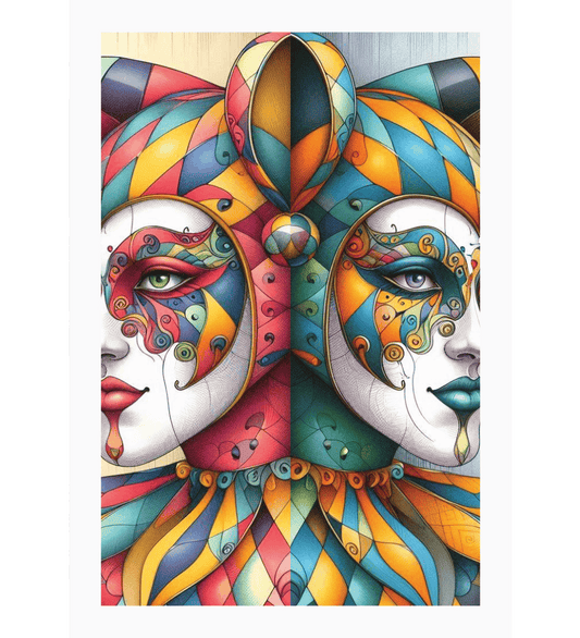 unframed harlequin art print