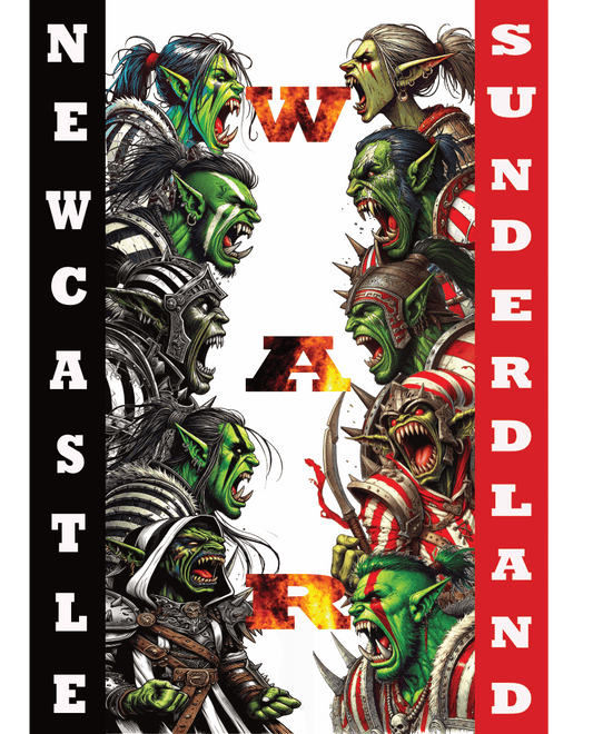 Unframed Newcastle fan wall art print