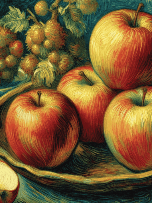 unframed red apple wall art