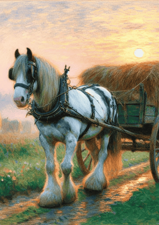 Unframed shire horse wall art