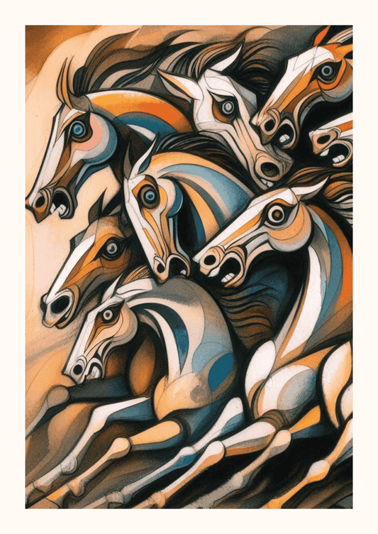 unframed wild horse wall art print