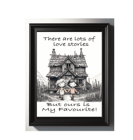 Female love story wall art