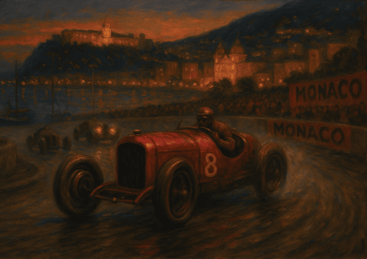 unframed racing car wall art